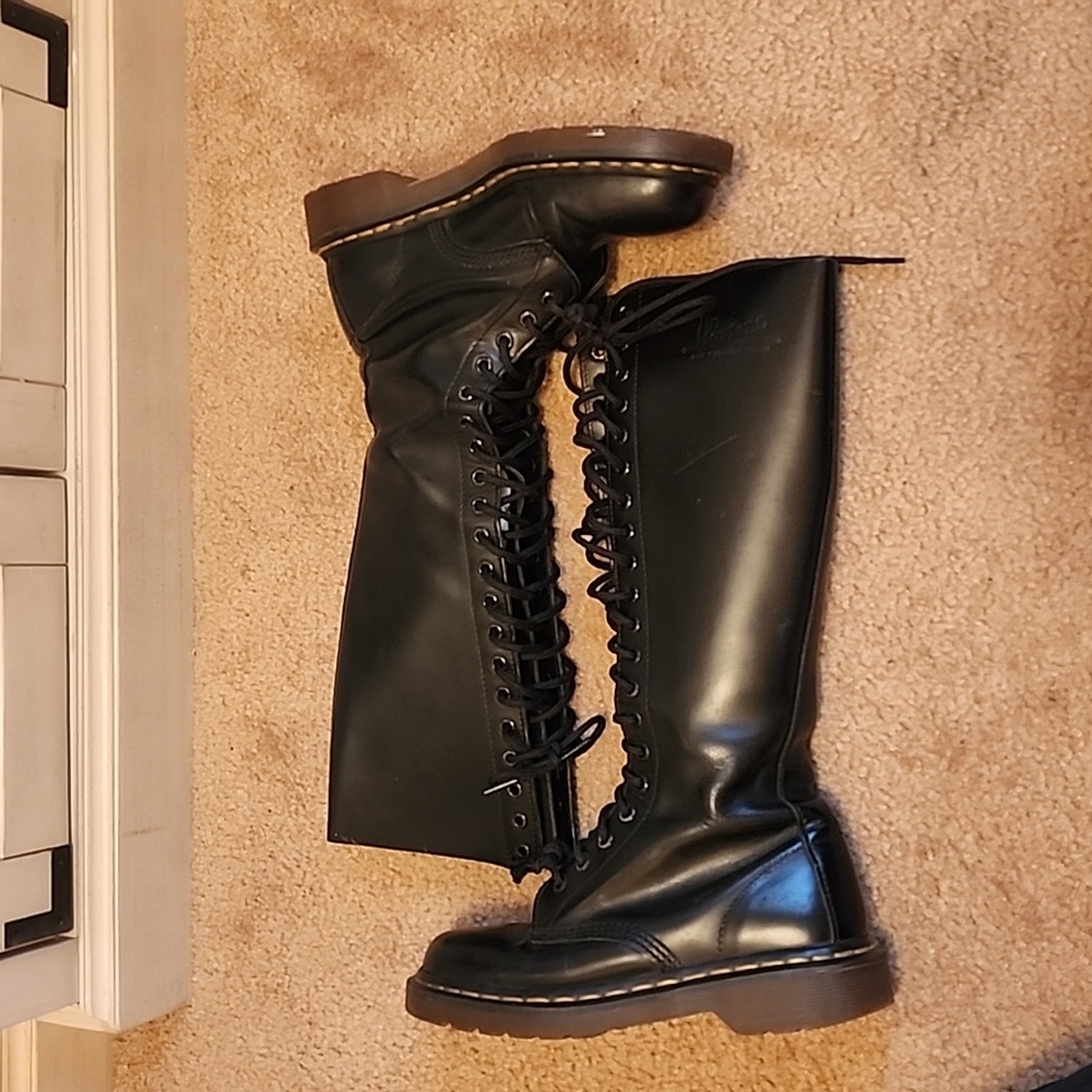 Dr. Martens 20 eyes 9663 Moto Lace-up Boots - Picture 14 of 16